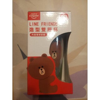 line friends 熊大 雙層杯 含吸管