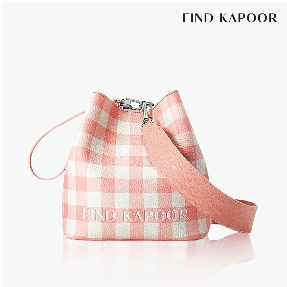 FIND KAPOOR PINGO 20 格紋系列 手提斜背水桶包- 粉色FBPG20COAPN