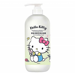 御衣坊 Hello Kitty 草本涼感艾草沐浴露(1000ml) 三麗鷗Sanrio授權【小三美日】DS014104