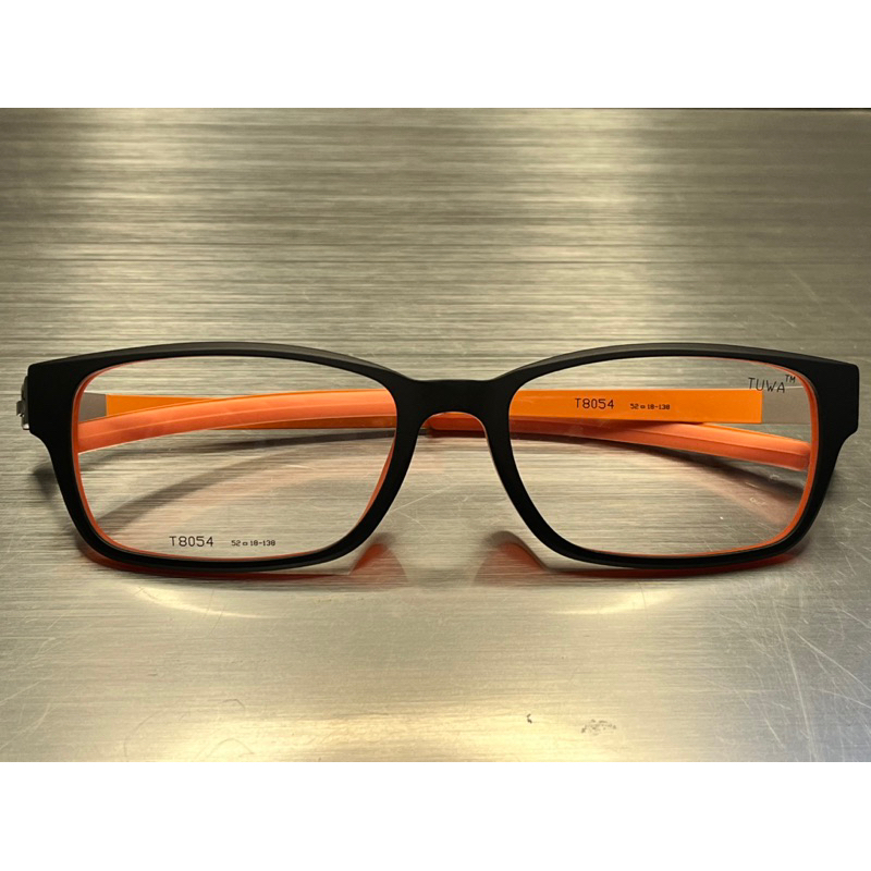 ［輕量設計］全新光學眼鏡架T8054 雙色塑料 薄鋼鏡腳 極輕量設計