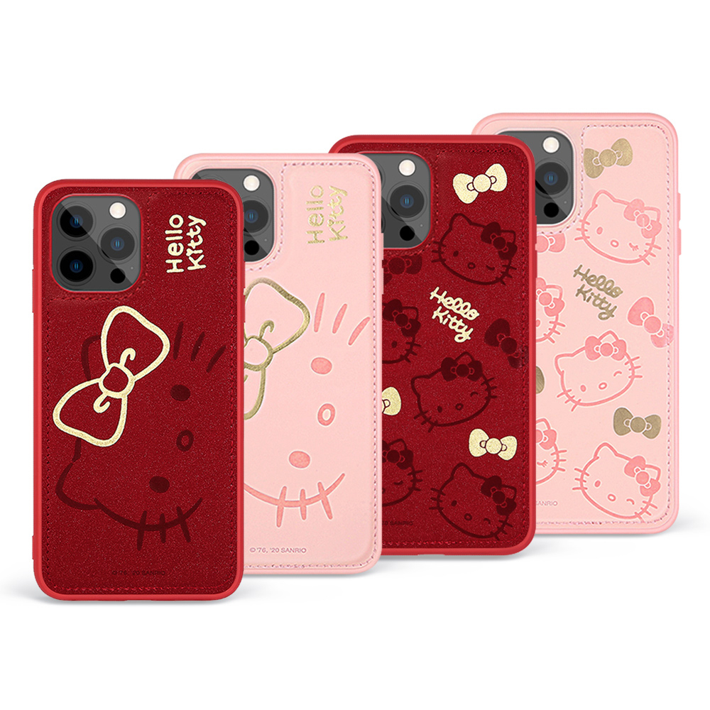 UKA 優加 iPhone 13 三麗鷗輕奢鎏金系列手機殼 - 可愛凱蒂(紅)