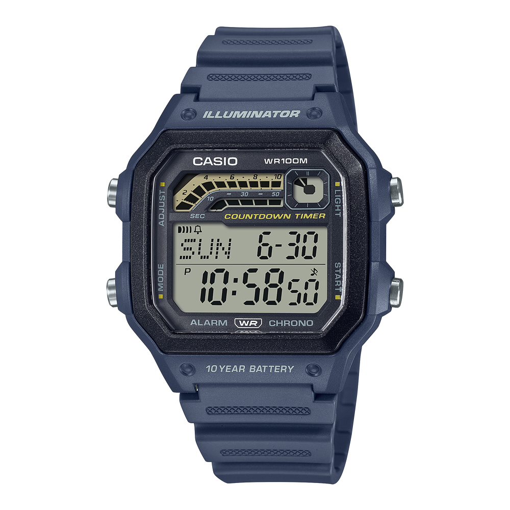 卡西歐 CASIO / WS-1600H-2A / 數位系列 (附錶盒) / [官方直營] 計步器自動計算步數