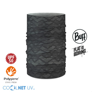 【BUFF】 Coolnet抗UV頭巾(深黑波紋) 抗UV 涼感頭巾|BFEB1NAL0295-F