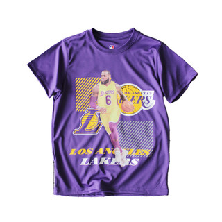 美版正品NBA 職籃短Ｔ 洛杉磯湖人隊 詹姆士 速乾 排汗 LeBron James 6號 短袖 排汗T恤
