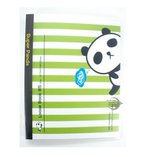 熊貓超人在線 B5 活頁 26孔 筆記本 20入 綠色 條紋 1412 GK09-B511-3 【金玉堂文具】