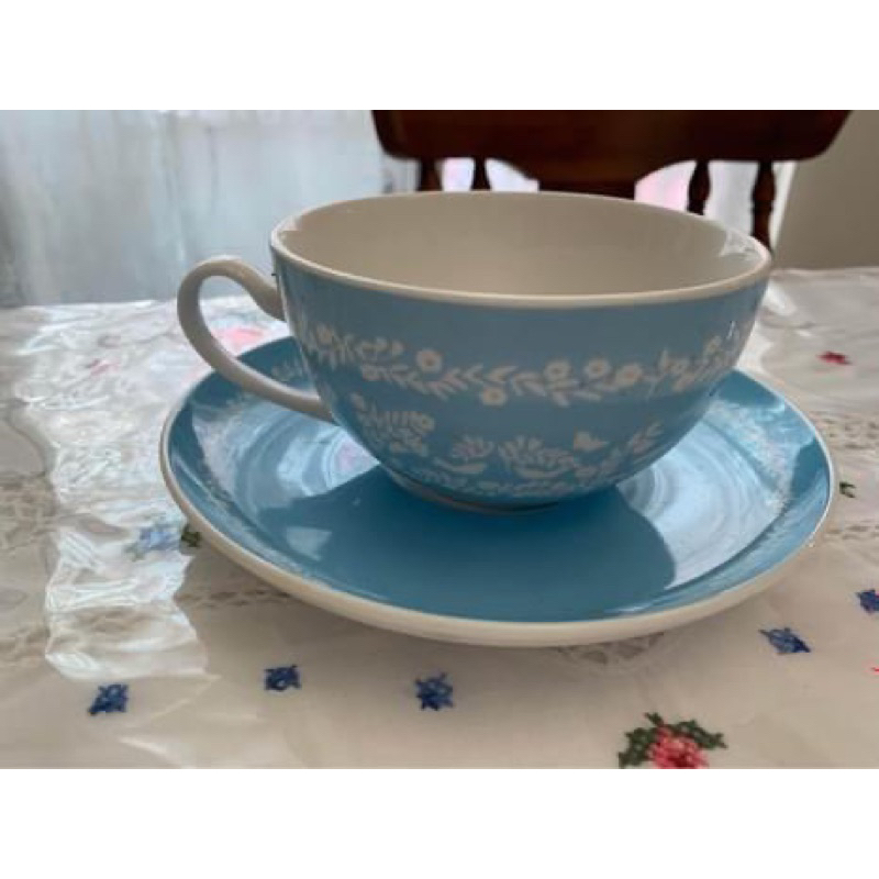 詩特莉 浪漫古典藍色小碎花咖啡杯盤組 花茶杯 杯盤組