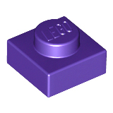 LEGO 樂高 深紫色 1X1 底板 薄板 White Plate 1 x 1 3024