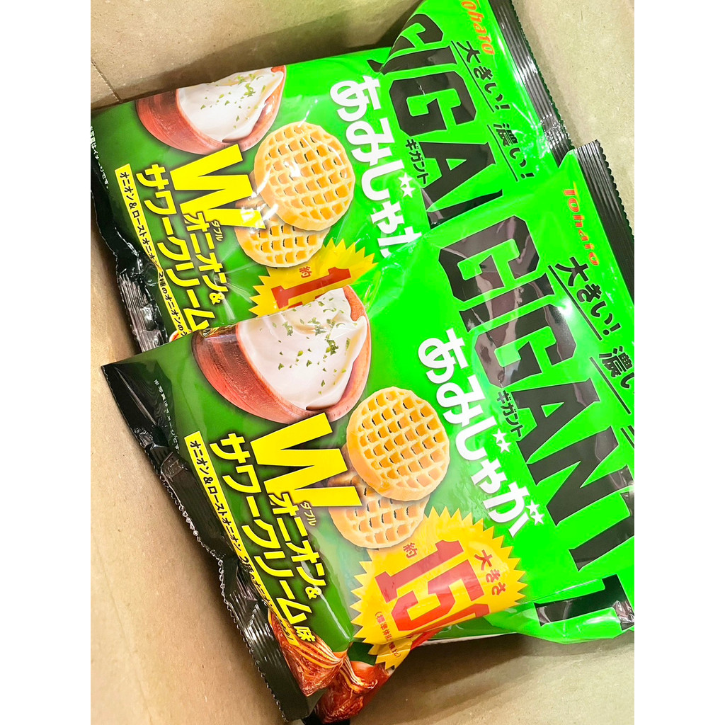 ☆新品現貨區2305☆期間限定 東鳩GIGANT網狀洋芋片 兩倍洋蔥酸奶風味