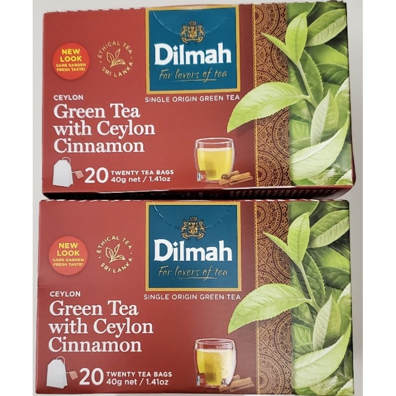 🌟現貨🌟Dilmah 帝瑪綠茶+肉桂茶包☆最新版包裝☆20茶包入☆☆空運帶回保證最新製造日期