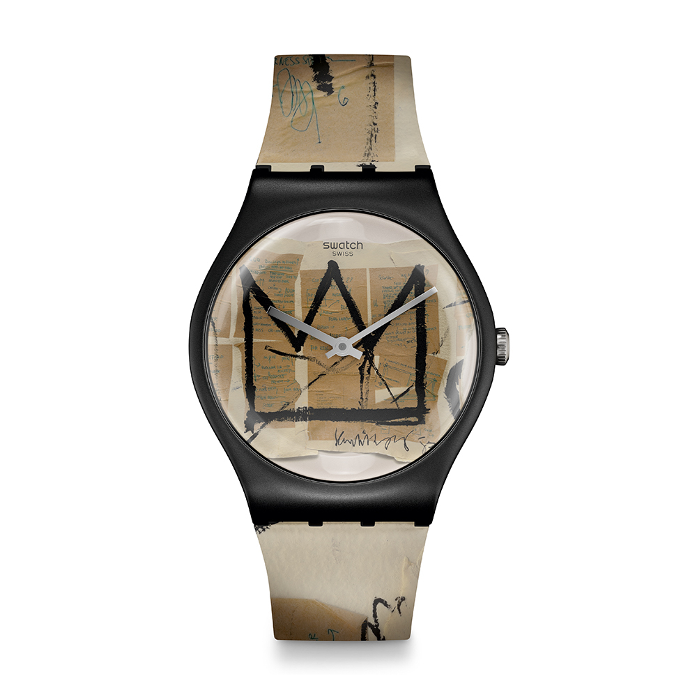 【SWATCH】藝術家聯名錶 JEAN-MICHEL BASQUIAT(41mm) 瑞士錶 SUOZ355 手錶