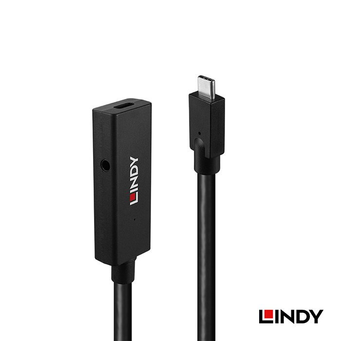 LINDY 林帝 主動式 USB3.2 GEN2 純DATA TYPE-C 延長線, 5M (43364)