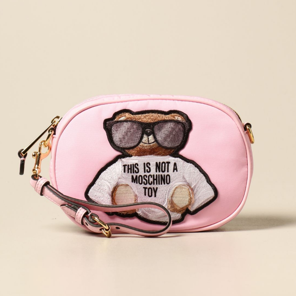 【MOSCHINO】 Couture 墨鏡熊腰包 粉色 7A7724 8212 1222