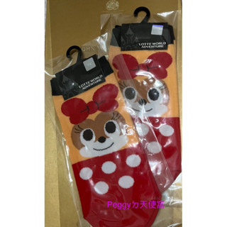 韓國 &樂天世界 遊樂園 紀念品 可愛襪子 全新未拆