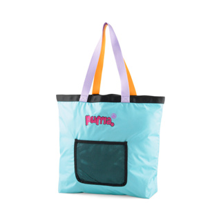PUMA 手提包 運動包 8enjamin系列購物袋 男女款 中性款 07982001 藍綠色