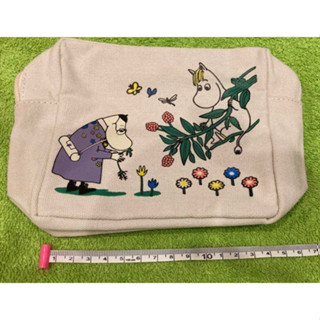 MOOMIN嚕嚕米 vs SMODA限量聯名款 隨身帆布收納包 化妝包 單肩包 甜美髮帶