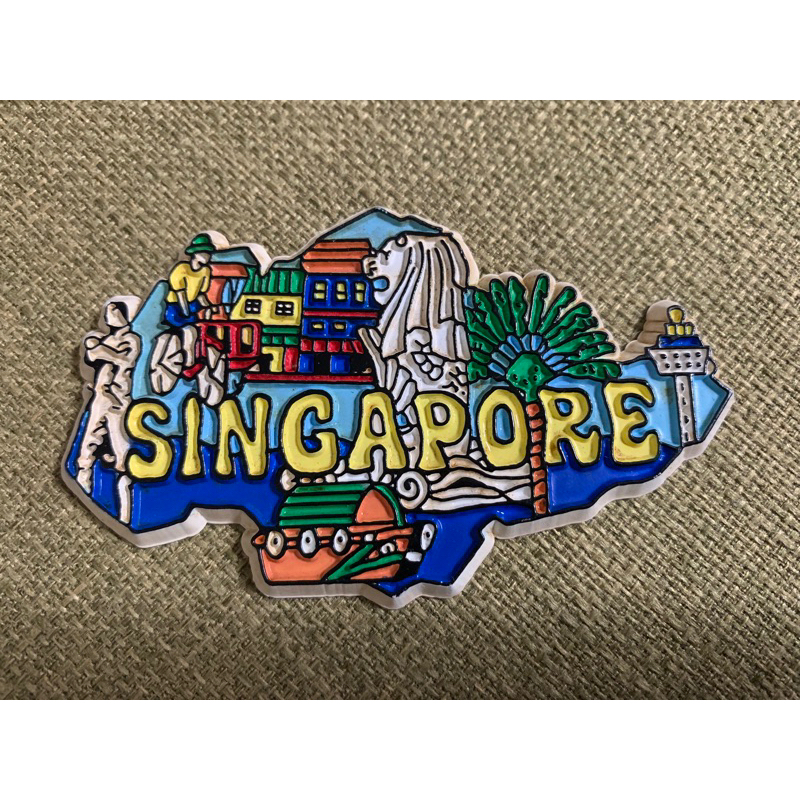 #新加坡買回 魚尾獅 冰箱磁鐵貼