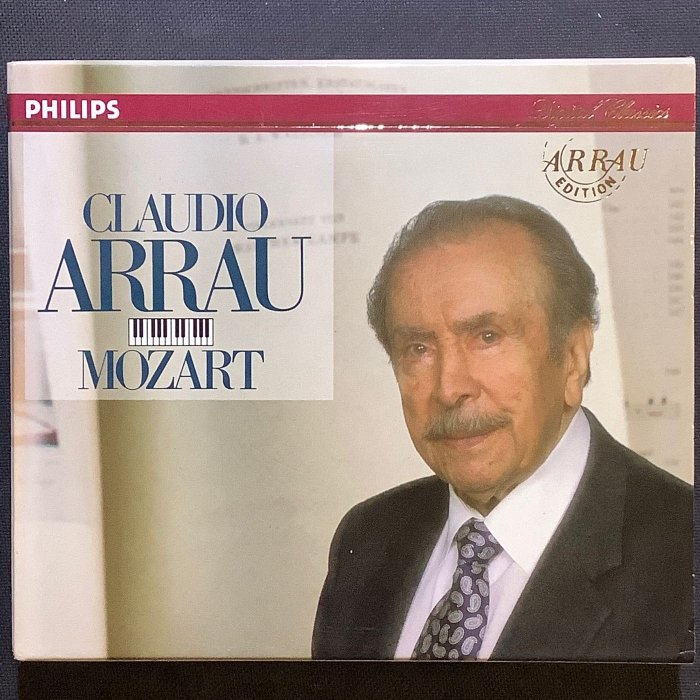 Arrau阿勞/鋼琴 Mozart莫札特/鋼琴奏鳴曲全集 德國半銀圈版厚塑膠殼7CD