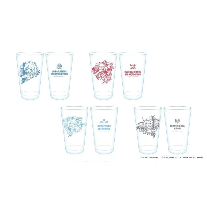 《現貨》Hololive x 三麗鷗 holoSanrio 合作周邊商品 玻璃杯子 分售