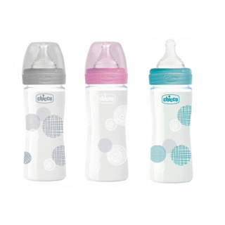 Chicco 舒適哺乳 防脹氣玻璃奶瓶 150/240ml (小單孔) 【此為玻璃玻璃奶瓶賣場】 防脹氣奶瓶 玻璃奶瓶