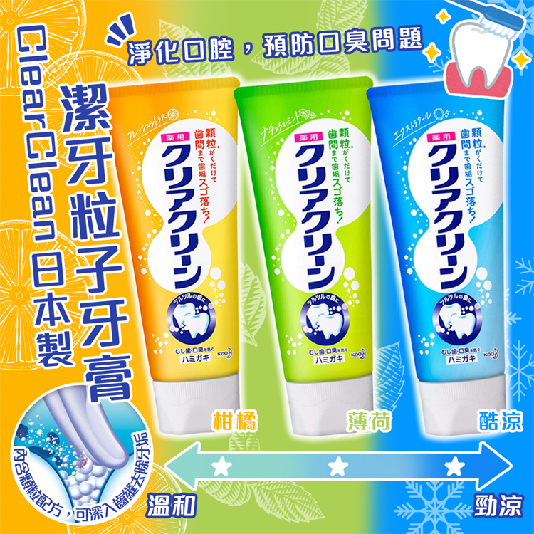 日本製造 KAO花王 成人潔牙粒子牙膏 牙膏