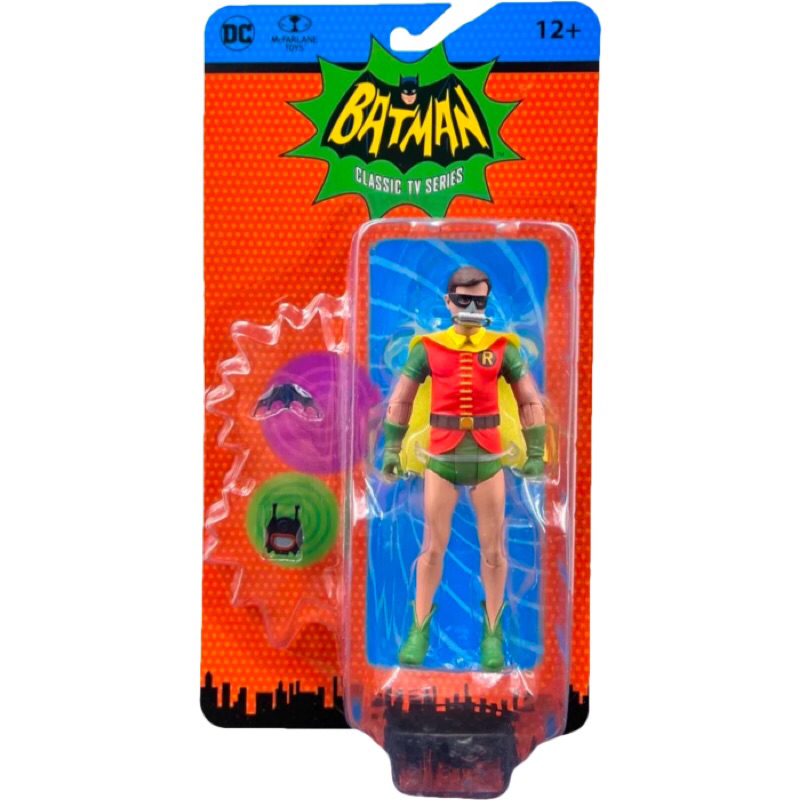 ｛克拉克玩具｝麥法蘭 DC RETRO 6吋 1966 蝙蝠俠系列 羅賓 Oxygen面罩 ROBIN