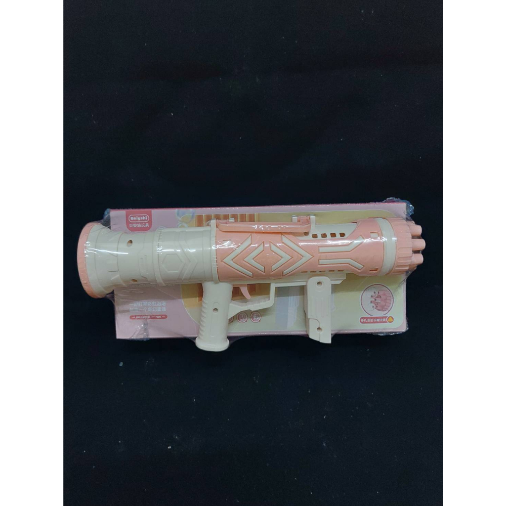 泡泡槍機 火箭筒泡泡機 粉色 約28cm (夾娃娃機商品)