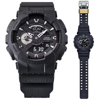【CASIO 卡西歐】G-SHOCK 40周年限量款 經典復刻全黑錶款大圓雙顯錶(GA-114RE-1A 防水200米)