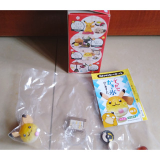 Re-ment 神奇寶貝 寶可夢 Pokemon 皮卡丘 柚子 白玉 日式 刨冰 剉冰 3號 茶屋 絕版 場景 盒玩