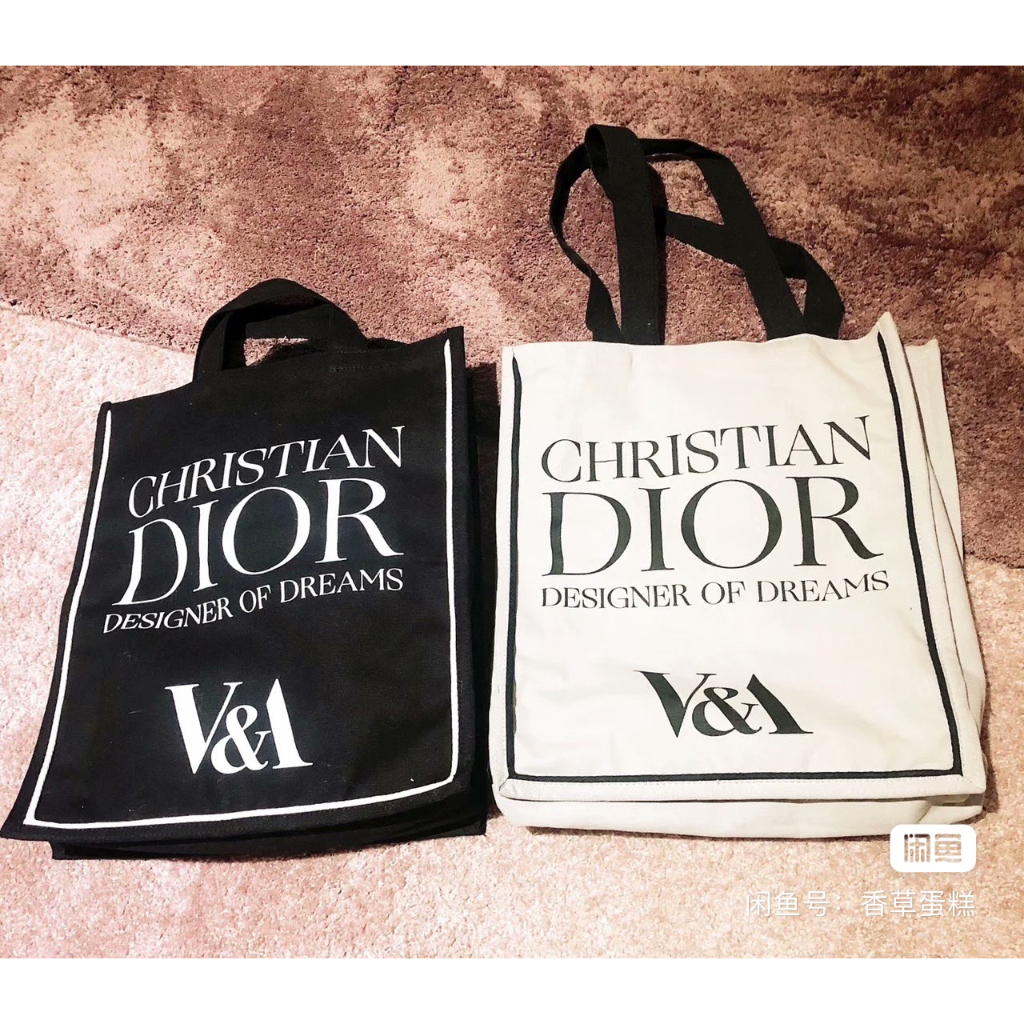 英國V&amp;A博物館 Christian Dior 展會 designer of dreams 限量帆布袋 購物袋 托特袋