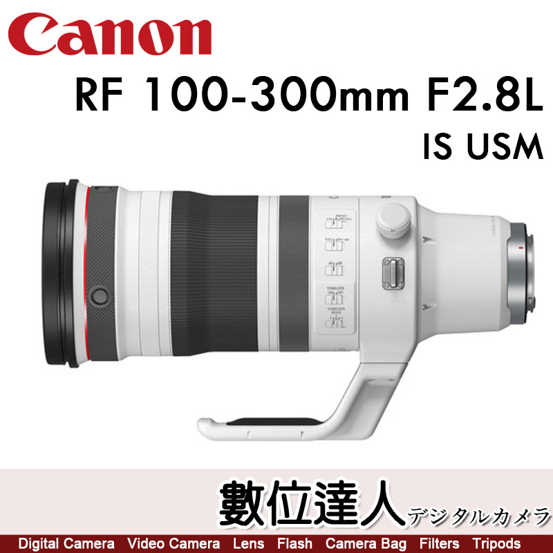 【數位達人】Canon RF100-300mm F2.8 L IS 超級長焦變焦鏡頭 2590g