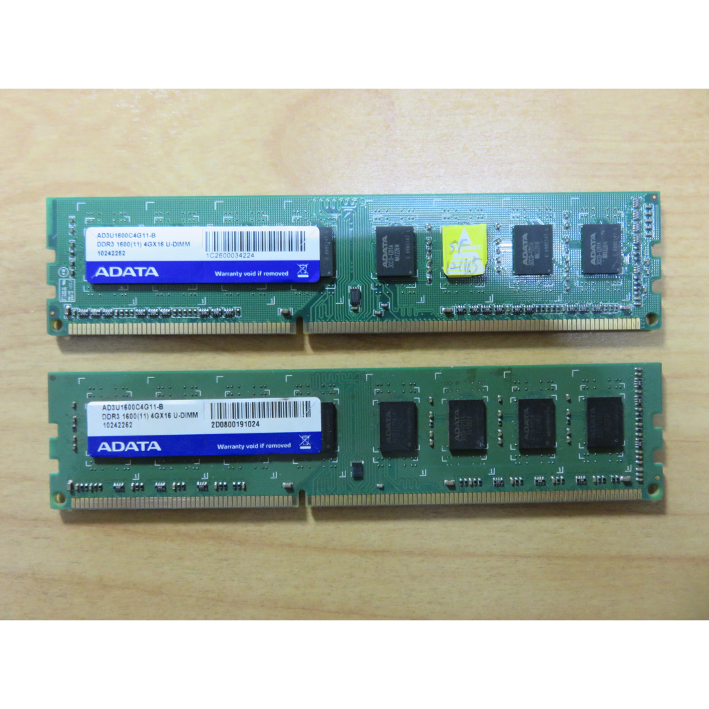 D.桌上型電腦記憶體- ADATA 威剛 DDR3-1600雙通道 4G*2共 8GB不分售 直購價150