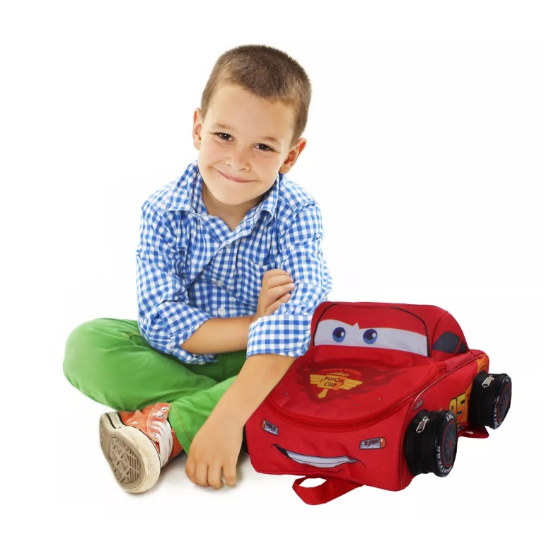 【Toy Fun】美國正品: 迪士尼 Cars 閃電麥坤 汽車總動員 兒童 立體 造型 4D 後背包 書包 背包