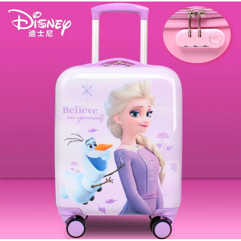 🇹🇼現貨供應🇹🇼🐹正版🐹迪士尼🐭冰雪奇缘2🦋兒童行李箱🫐爱莎公主❄️旅行箱18吋拉杆行李箱登機箱🐹🐹官方授權🐭🐳🐬🪺💦💧