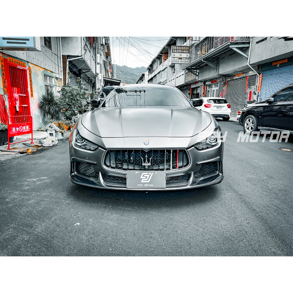 【SPY MOTOR】Maserati ghibli 碳纖維前下擾流 前下巴 小改前適用