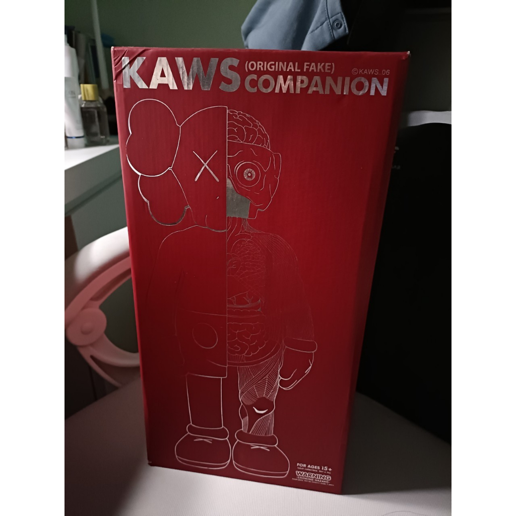 KAWS COMPANOIN 紅半剖ORIGINAL FAKE 時期經典 公仔