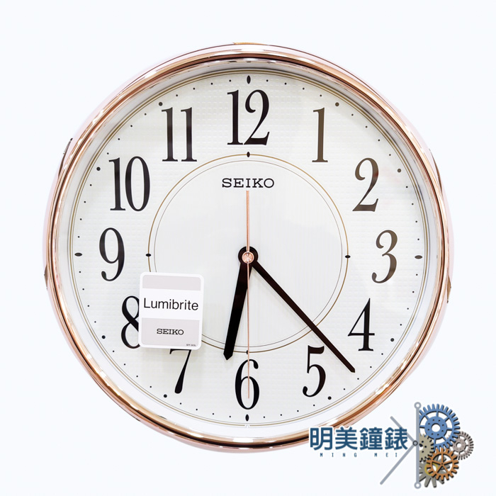 精工SEIKO /QXA671P/玫瑰金夜光時鐘/掛鐘/明美鐘錶眼鏡