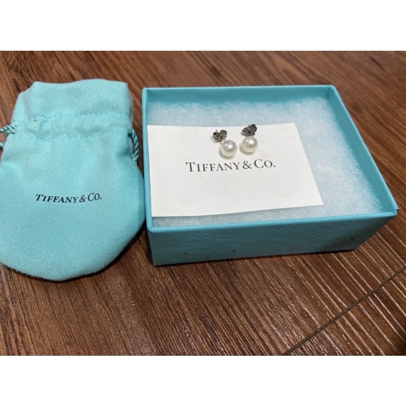 全新專櫃品牌Tiffany&amp;CO.純銀珍珠耳環
