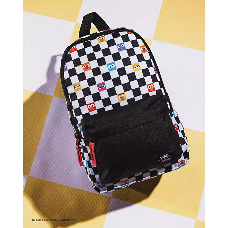 Vans x SESAME STREET MINI BACKPACK 芝麻街 帆布 後背包 小背包 格子 彩色 休閒