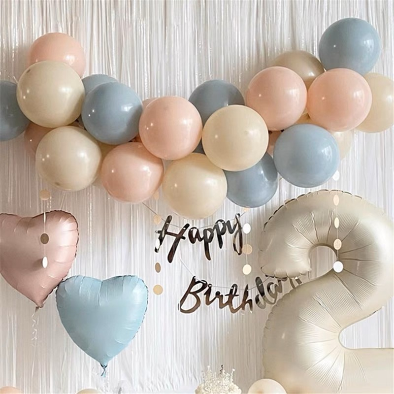 🎈【 5吋 10吋 12吋 莫蘭迪 復古氣球 】艾妮EasyParty B184 佈置 生日派對 乳膠氣球 派對裝飾