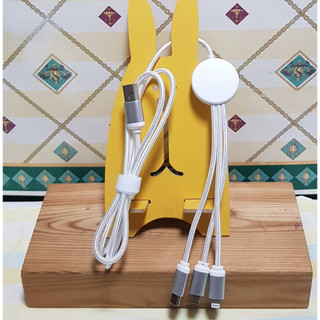 3合1 充電線/傳輸線 Type-C、Micro USB、蘋果lightnin 3機同時充電 編織充電線 長112cm