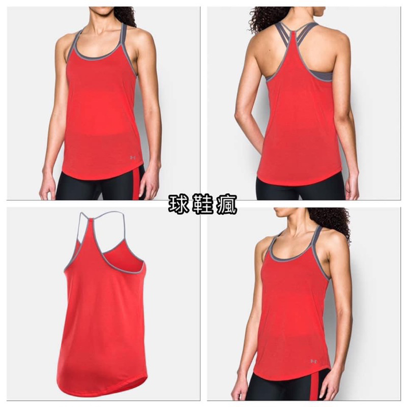 『球鞋瘋』UNDER ARMOUR UA 橘紅 運動 休閒 女生 背心 1290054-693