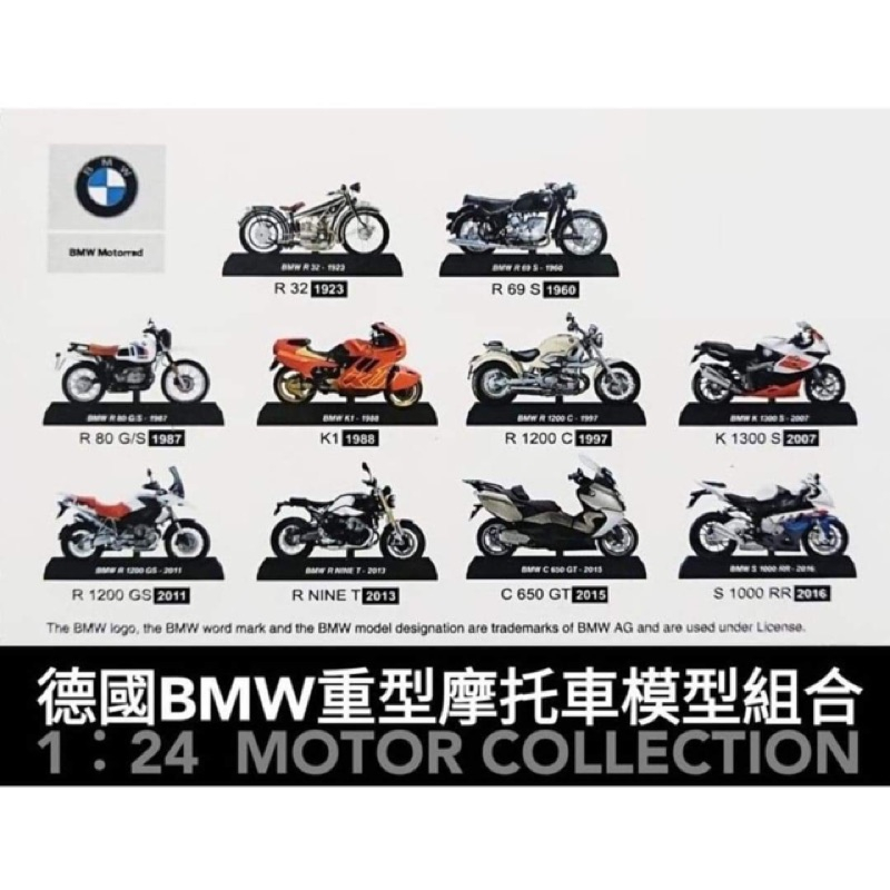 德國BMW Motorrad 重機精品 1:24 重機模型 重型摩托車模型組合 全新現貨
