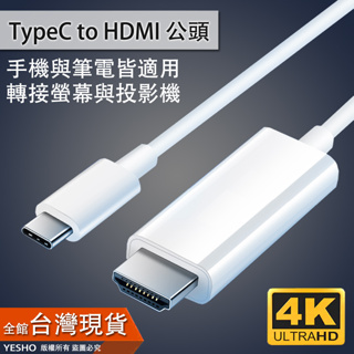 【typeC 轉 HDMI 線材】typec usb-C HDMI 視訊轉接 轉接線 MACBOOK SURFACE