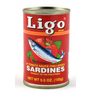 Ligo sardines green in tomato sauce 茄汁沙丁魚罐頭 155g