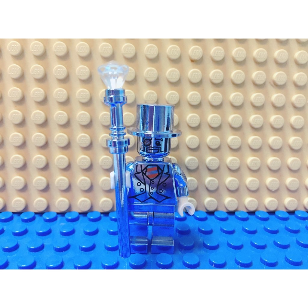 |樂高先生| LEGO 樂高 MOC 第三方 已絕版 電鍍小藍人 mr.gold 電鍍 正版樂高人偶印刷 可刷卡分期