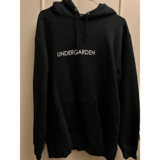 Under garden logo hoodie black黑色帽踢XL