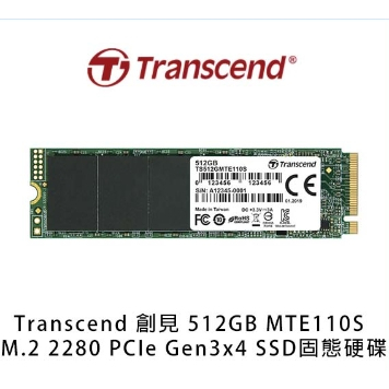 【BKY】Transcend 創見 512GB MTE110S M.2 2280 SSD固態硬碟**拆封福利品**