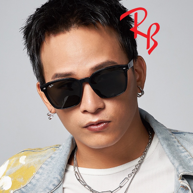 【艾斯維爾】正品Ray Ban雷朋太陽眼鏡 茄子蛋阿斌代言款 新品韓星最愛平面 墨鏡 RB4392D 601/87