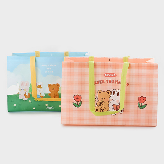 韓國大創 熊熊 兔子 環保手提袋 環保袋 購物袋 手提袋 肩背袋 提袋 禮物袋 不織布手提袋 無紡布禮品袋 環保購物袋