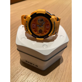 CASIO卡西歐Baby-G BGA-210-4B運動風格 橘藍 兩地時間 原廠正品 日本購入 二手